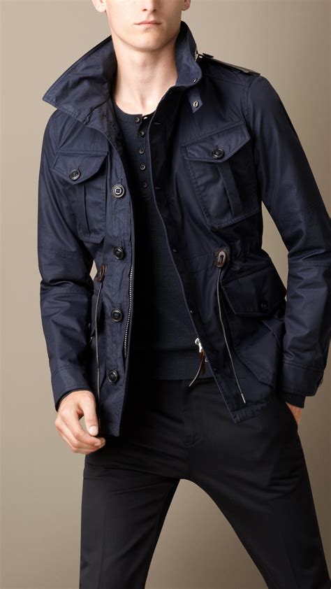 burberry blue jacket men's|Burberry denim jacket men.